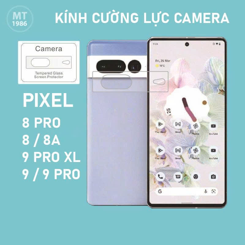 Kính Cường Lực CAMERA Google Pixel 9/ Pixel 9 Pro, Pixel 9 Pro XL/ Pixel 8 Pixel 8A Pixel 8 PRO Tron