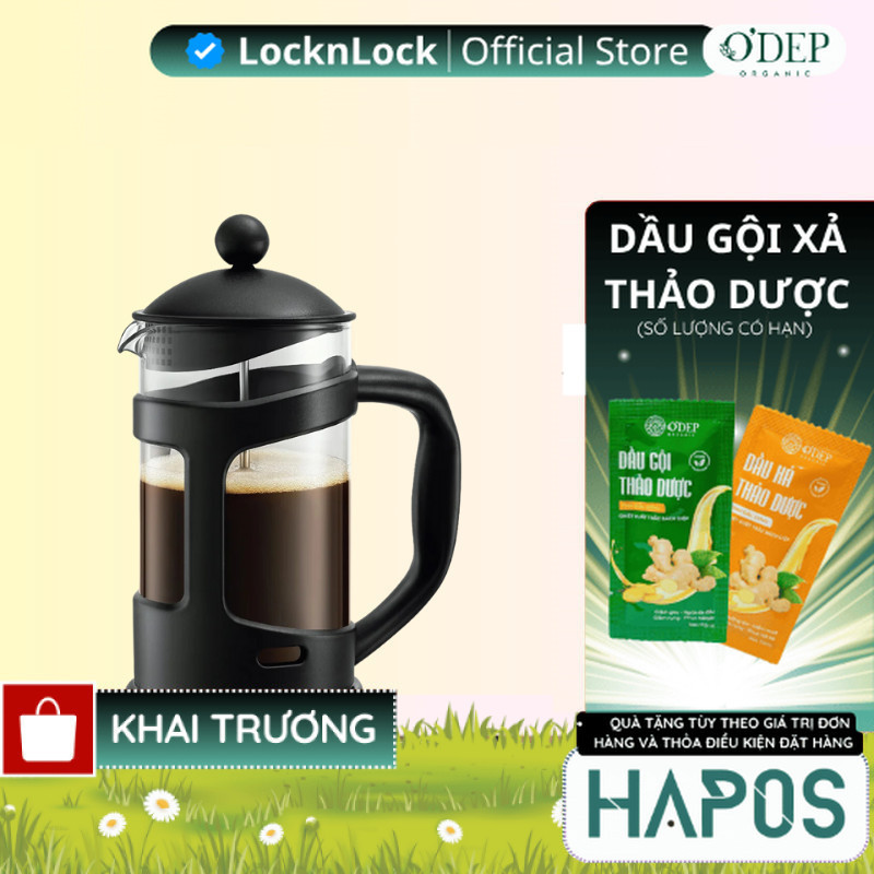 Bình pha trà cafe 800ml LocknLock French Press Chính hãng LLG018 - HAPOS LHL