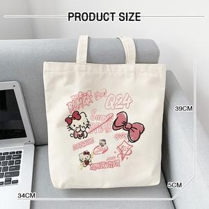 Túi tote in hình HELLO KITTY Q24 - Túi tote vải canvas 35cmx40cm đựng vừa A4, laptop - tot3017