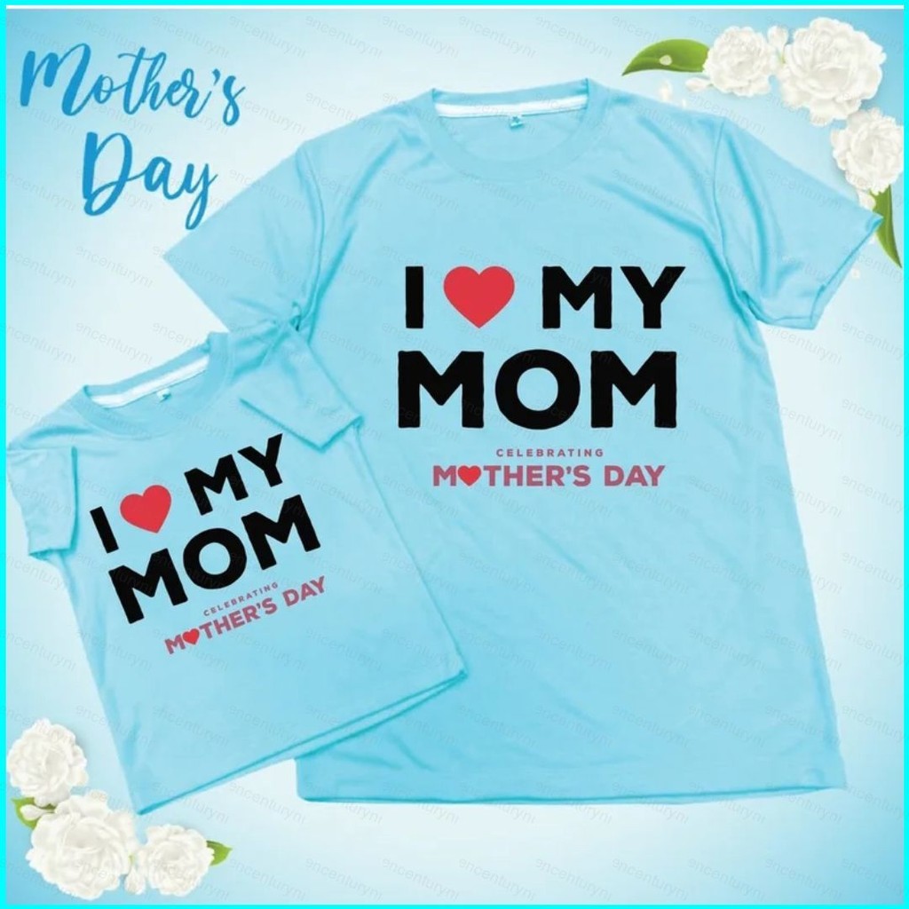 GN Mothers Day I LOVE MY MOM Áo thun tay ngắn mùa hè NG