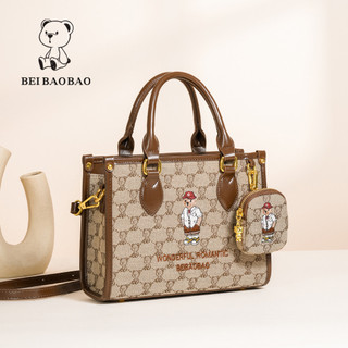  Beibaobao Bear Túi xách gấu vải thêu túi đeo chéo túi tote đi làm thường ngày túi vai cho phái nữ 