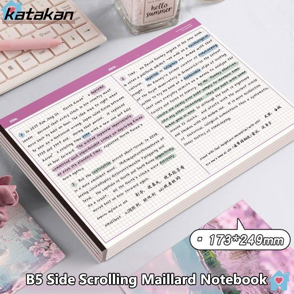 KATAKAN 20 Tờ / Sách B5 Notebook, Notepad B5 ngang, Pad pháp lý có thể xé được đơn giản Học sinh