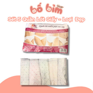  Quần lót giấy nữ dùng 1 lần tiện dụng cho mẹ sau sinh đi chơi mềm đáy lót cotton - Shop Bố Bỉm 