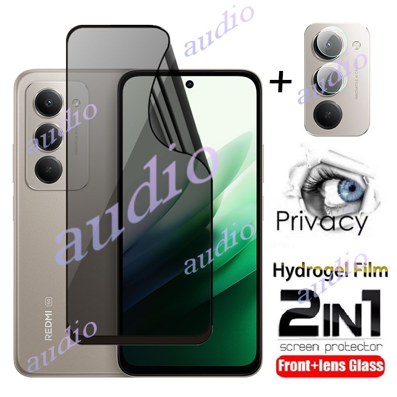 Redmi 15 5G 4G 2in1 Ống kính phía trước Phim Hydrogel chống gián điệp cho Redmi 15 Redmi15 5G 4G 202