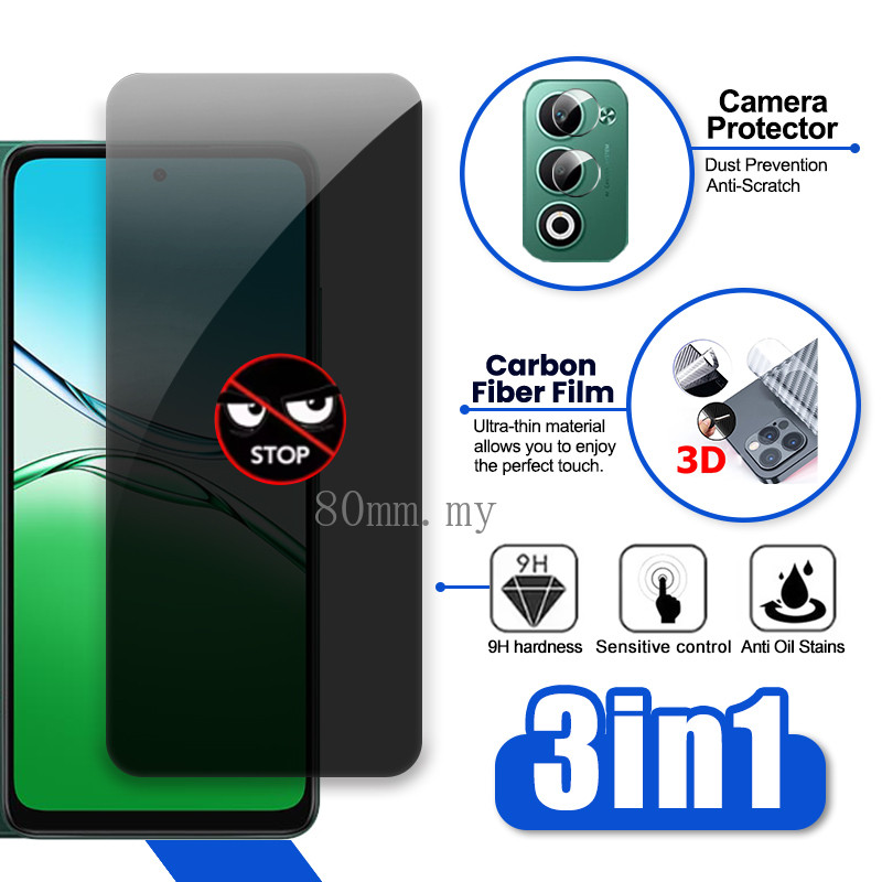 Bảo vệ màn hình riêng tư cho OPPO A5i Pro A5 Pro A5x A5m 5G 4G Kính cường lực + Bảo vệ Camera + Phim
