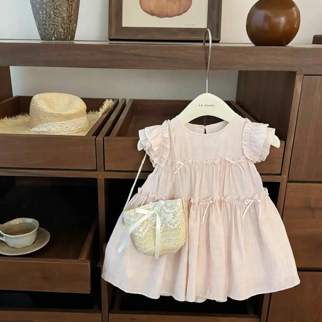 [RICONINI] Đầm bé gái phong cách mới mùa hè Áo Vest công chúa ngọt ngào cho trẻ em