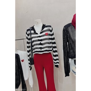 Áo ca.di.gan đục lỗ tim TL