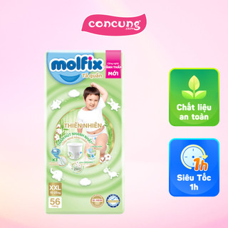 Bỉm tã quần Molfix thiên nhiên size XXL 15-25kg 56 miếng