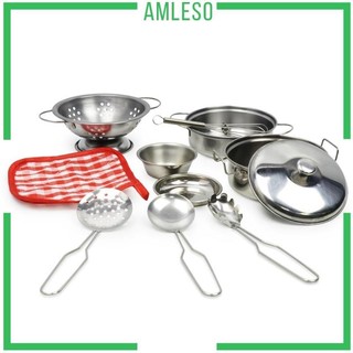 Bộ đồ chơi Play House Bộ đồ chơi bằng thép không gỉ, Bộ đồ chơi chơi chơi đồ chơi bộ đồ ăn