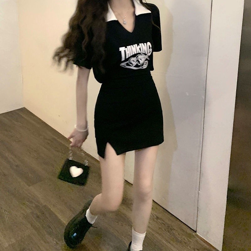 Áo len đen thời trang nữ mùa hè