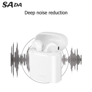SADA Tai nghe Bluetooth không dây Tai nghe thể thao kép có hộp sạc