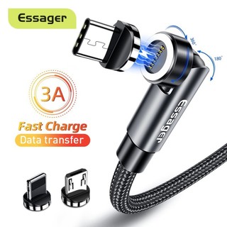 Dây Cáp Sạc Nhanh 3a 3a micro usb type c Hít Nam Châm Cho Điện Thoại ip xiaomi essager