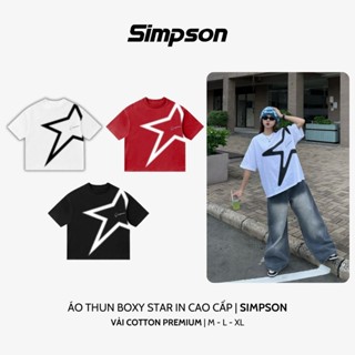 [LIVE 8.8] Áo Thun Boxy In Ngôi Sao SIMPSON Local Brand Unisex Nam Nữ Oversize - TS18