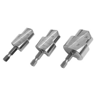 3pcs 6.35mm Hexagonal Shank Drill Bit Water Pipe Expansion Drill Punch Plumber