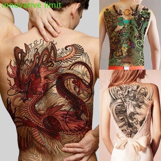 Hình xăm dán chuyển nước decal không thấm nước họa tiết hổ rồng sói siêu ngầu dáng ngực và lưng đẹp mắt cho nữ