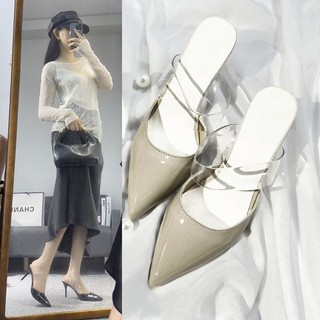 Giày cao gót nữ mũi nhọn Dép lê thời trang size 35-40