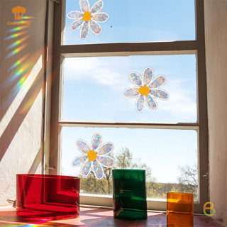 Kittenbaby Hoa Cúc Chống Nắng Bắt Miếng Dán Tự Dính PVC Cửa Sổ Decal Dán Tường Suncatcher Mưa Máy Làm Giấy Dán Tường Phòng Ngủ Trang Trí Nhà Mới