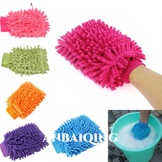 Găng tay sợi chenille siêu nhỏ mềm mại không trầy xước 2 trong 1 để rửa xe hơi đa dụng