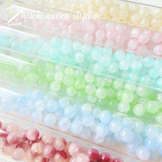 [Kong Gu Ji] Hạt thủy tinh vỡ Ngọc Bích 8mm tự làm chất liệu Đính Cườm Thủ Công Vòng tay Vòng cổ trang sức phụ kiện Hạt rời