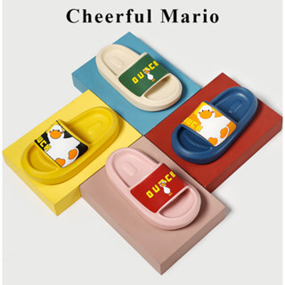  Cheerful Mario dép bánh mì Trẻ Em Vịt Đế Dày Dễ Thương Mềm Mại Và Thoải Mái EVA Nhẹ Dép Đi Trong Nhà Bé Trai Và Bé Gái 