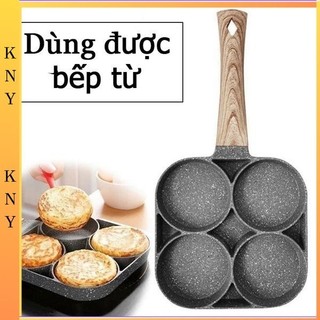 Chảo Chống Dính Chảo Chiên Trứng 4 ngăn ốp la làm bánh chảo 4 lỗ chống dính mini cao cấp KNY