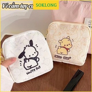 Túi đựng đồ cầm tay vải bố đồ dùng cá nhân khóa kéo chống nước 1 ngăn TB07 Bóp ví đựng tiền, văn phòng phẩm
