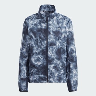 Adidas chạy áo gió chạy bộ phủ họa tiết có mũ own the run nữ trắng ij5427