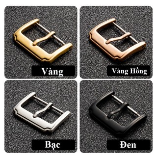 [Phụ kiện đồng hồ] Khóa dây da đồng hồ MS04 thép không gỉ dùng cho dây da nhiều SIZE 10 12 14 16 18 19 20 22mm
