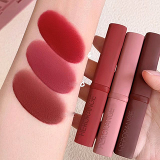 Herorange ~ Nhung bão hòa Matte Matte Thin Tube Lipstick Matte Velvet Rabbit Year Limited 🍎 Red Lipstick Giá rẻ