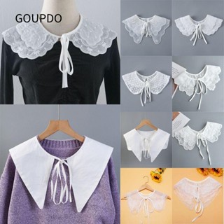 GOUPDO Cổ Giả Có Thể Tháo Rời, Cổ Áo Giả Cotton DIY, Khăn Choàng Quấn Trang Trí Điều Chỉnh Quần Áo Nữ Bé Gái