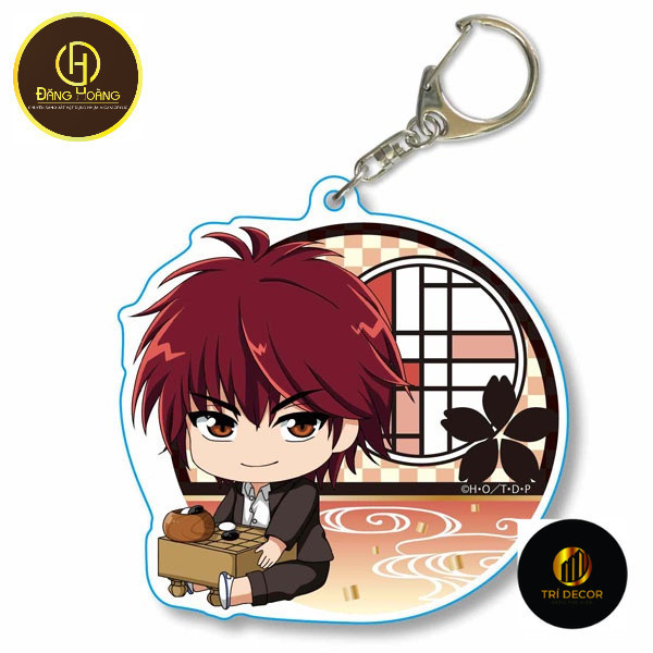 Móc khóa Kì thủ cờ vây Hikaru no Go Tetsuo Kaga Yuki Mitani Toya Akira Shindo Phụ kiện trang trí túi