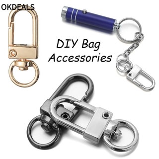 Bộ 1 / 5 đầu móc khóa kim loại nhiều màu sắc dùng để tự làm móc khóa túi xách tiện lợi