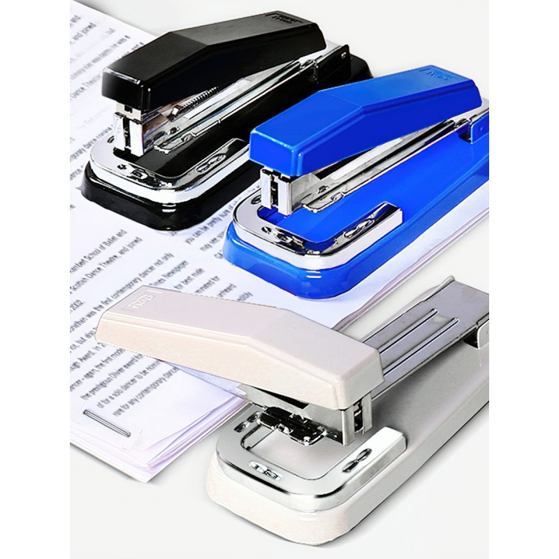 Máy dập ghim bấm mini sắc màu kèm hộp 400 ghim,Dập ghim có thể xoay được 360 độ-FLORN