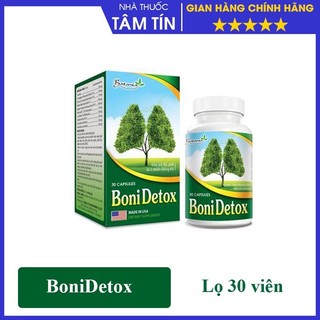 Viên Uống BoniDetox (Hộp 30 viên) - Boni Detox Bí kíp vàng hỗ trợ giải độc phổi và giảm nguy cơ u bướu phổi của Mỹ