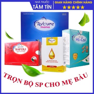 Trọn bộ sắt canxi DHA Vitamin tổng hợp cho bà bầu thế hệ mới Avisure cho bà bầu, trước bầu, cho con bú 60 viên