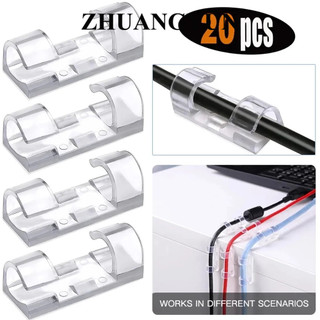 [Mã CLS2404A giảm 30k đơn 150k] Bộ 20 Nẹp Dán Tường Cố Định Dây Điện Chống Rối - Kẹp Giữ Dây Cáp Sạc (Có Keo Dán 3M)