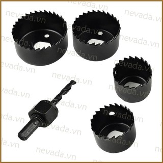 Nev ♕ 5 Miếng Khoan Mũi Khoan Bit Cup Board Saw Bộ Thạch Anh Máy Khoan Ống Chế Biến Gỗ