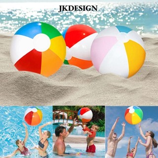 JKDESIGN  Cầu Vồng Bóng Đi Biển, Bóng Đi Biển Bơm Hơi PVC 30cm, Đồ Chơi Bể Bơi Lớn 40cm Sáu Màu Thổi Bóng Đi Biển Trẻ Em
