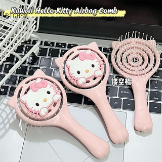 Bighsm Kawaii Hồng Hello Kitty Đệm Không Khí Lược Sanrio Kt Mèo Dài Uốn Tóc Lông Tơ Túi Khí Lược Đầu Massage Lược Martijn