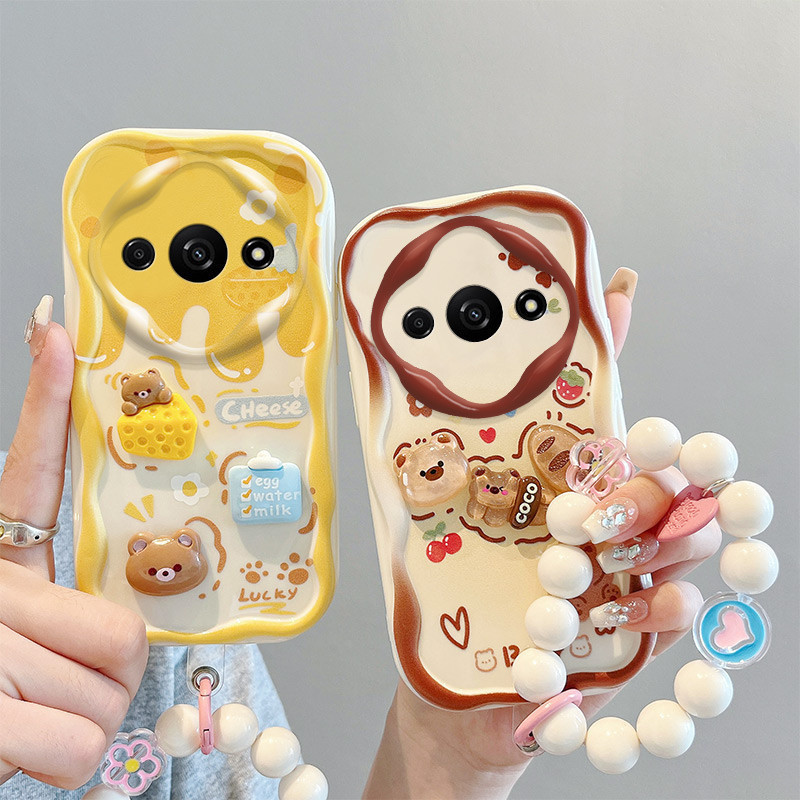 Ốp Điện Thoại Cho Redmi A3 Poco C61 4G Thời Trang Sang Trọng Hoạt Hình Dễ Thương Chó Con Chó Con Sil