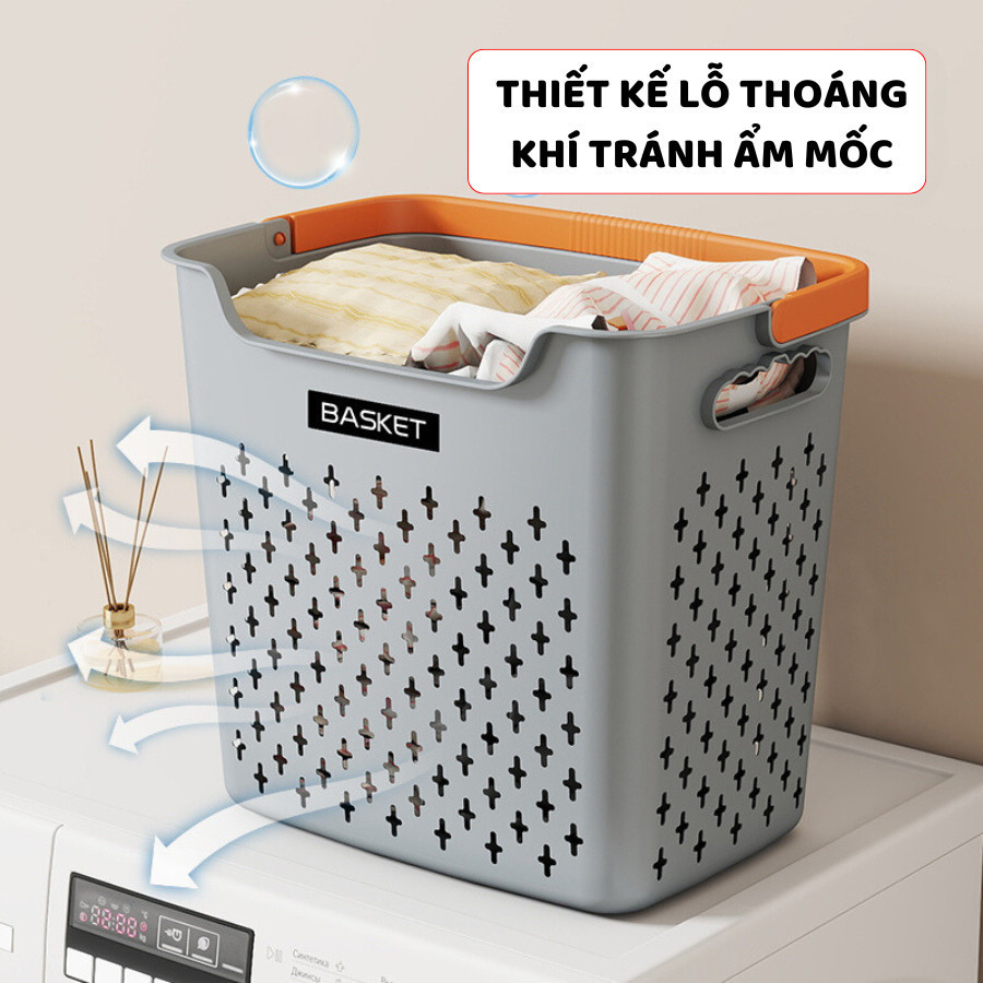 Giỏ Đựng Quần Áo Bẩn 2 Kích Thước, Giỏ Đựng Đồ Giặt Kèm Khay Nhỏ Để Đồ Lót Q048 | BigBuy360 - bigbuy360.vn