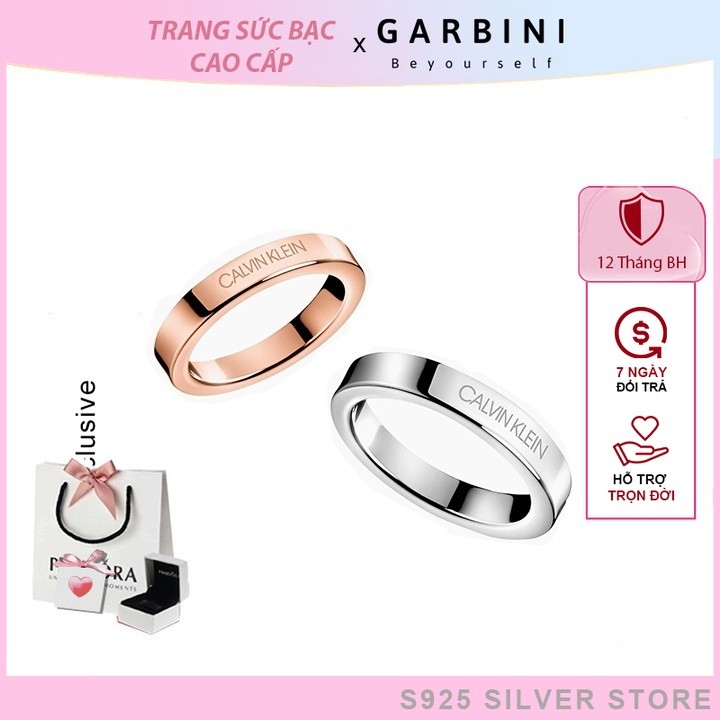 Nhẫn Cặp Đôi Calvin Hook Rose Gold CK Ring Authentic - Garbini