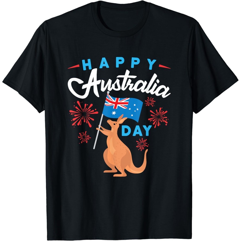 New Limited Happy Australia Day Kangaroo Australia Flag Down Under T-Shirt