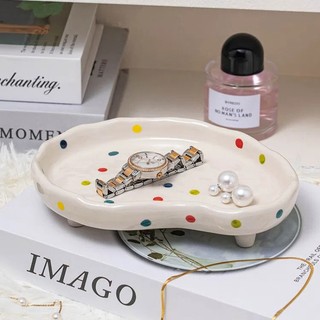 Bắc Âu ins Chân Cao Khay Trang Sức Lưu Trữ Đồ Trang Trí Ảnh Đạo Cụ Đĩa Lối Vào Kệ