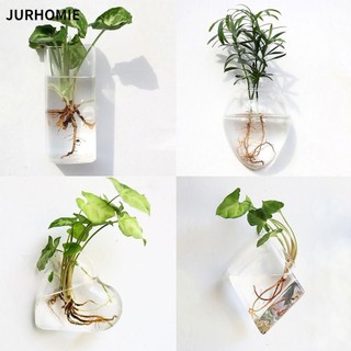 Bình treo tường JURHOMIE, Cây thủy canh Cây trồng tường bể cá Giá đỡ cây trồng, Hình nón sáng tạo Hộp đựng hồ cá trong suốt Chậu thủy tinh để trang trí văn phòng tại nhà