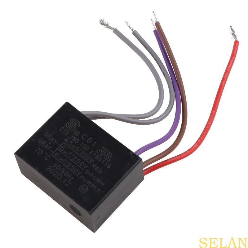 Tụ điện quạt trần SELA CBB61 4 5uf + 6uf + 6uf 5 dây 250V 5 tốc độ Tụ điện khởi động
