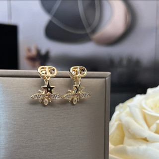 Bông Tai Đính Đá Cao Cấp Phong Cách Thời Thượng - Dây Dài Hình Ong, Ngôi Sao Lấp Lánh, Phù Hợp Đi Tiệc, Quà Tặn