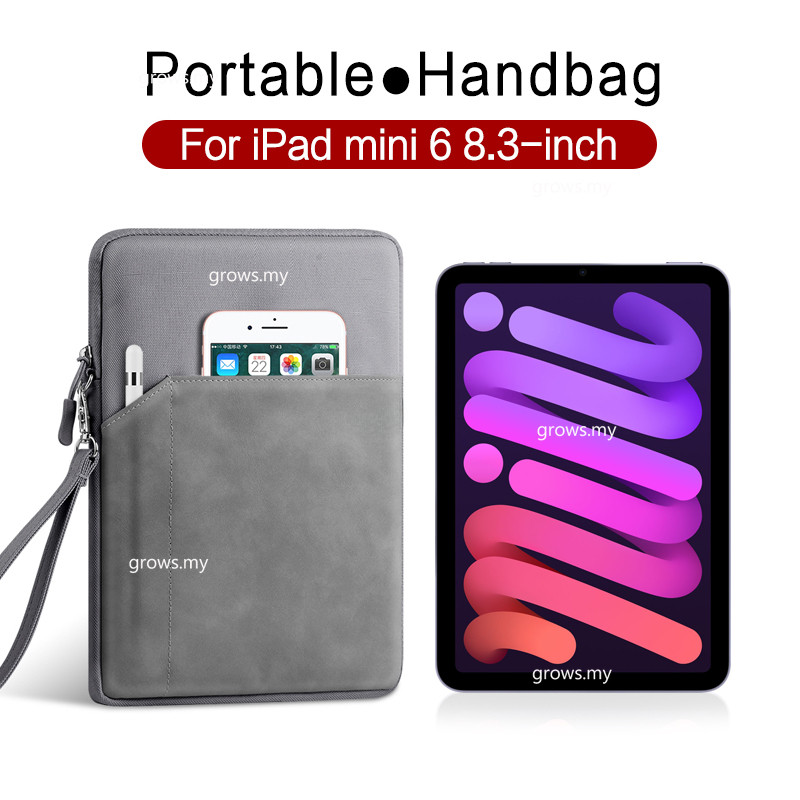 Dành Cho iPad iPad mini 7 2024 A17 Pro A2995 Đa Năng Mềm Lót Tay Túi Dây Kéo Máy Tính Bảng mini 6 8.