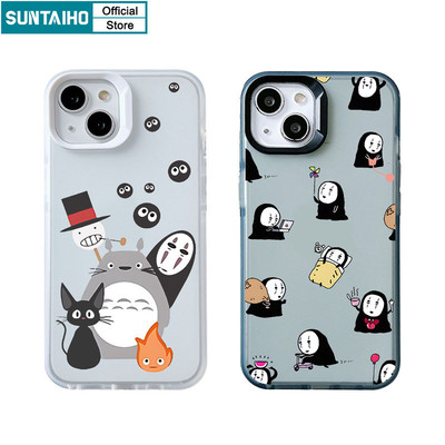 Suntaiho Vỏ Ngộ nghĩnh Họa Tiết Người Vô Diện Trong Suốt Mờ Dành Cho Iphone 16 15 14 12 13 11 Pro Max IP 7 8 Plus Iphon X Xs XR Xs Max TPU Silicon Mềm Cao Cấp Chống Sốc Ốp điện thoại