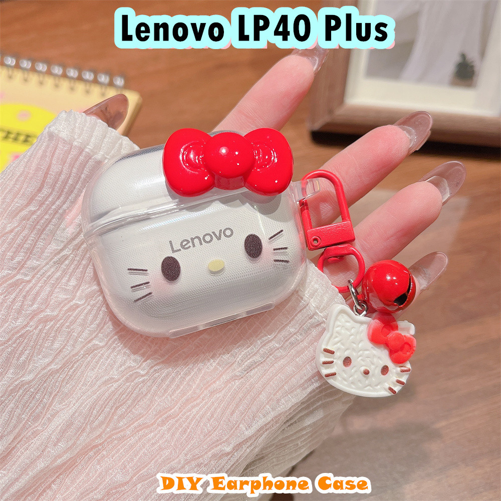 [Xu hướng phía trước] Dành cho vỏ Lenovo LP40 Plus Vỏ silicon mềm DIY Phim hoạt hình sáng tạo Vỏ tai